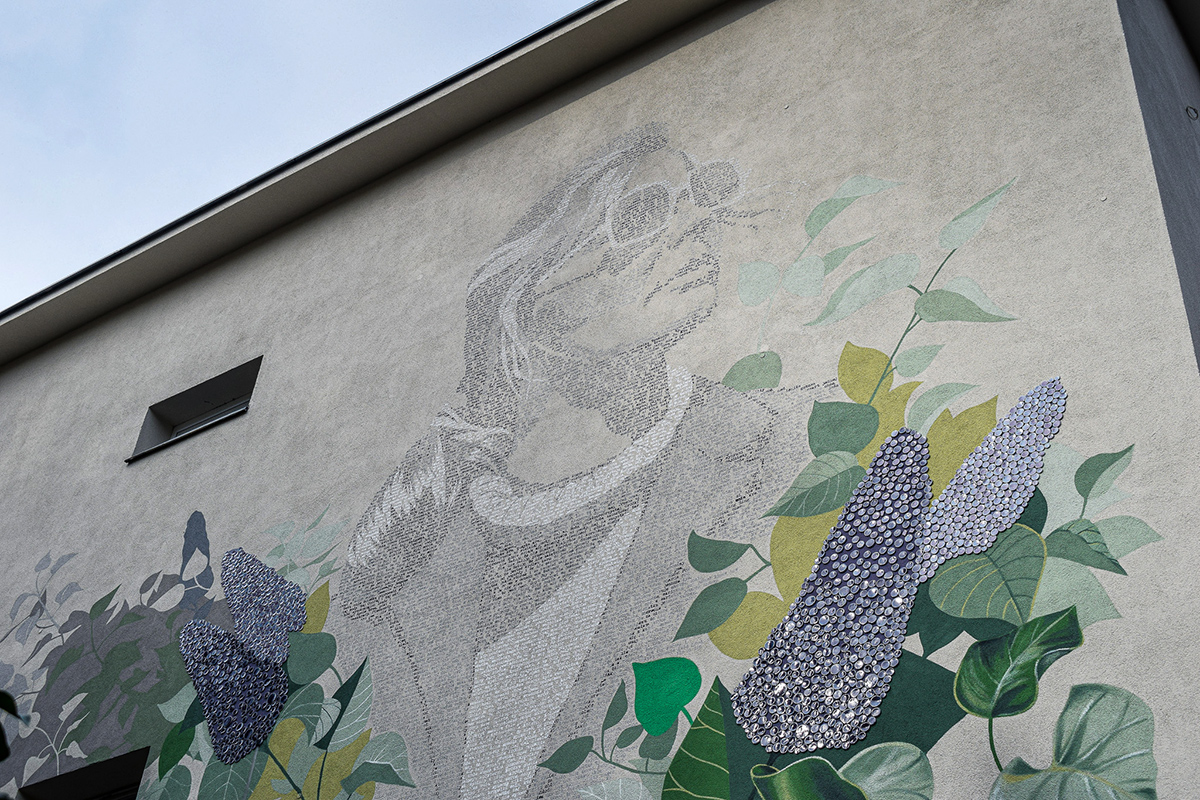 agnieszka osiecka mural wall francuska saska kepa warsaw warszawa